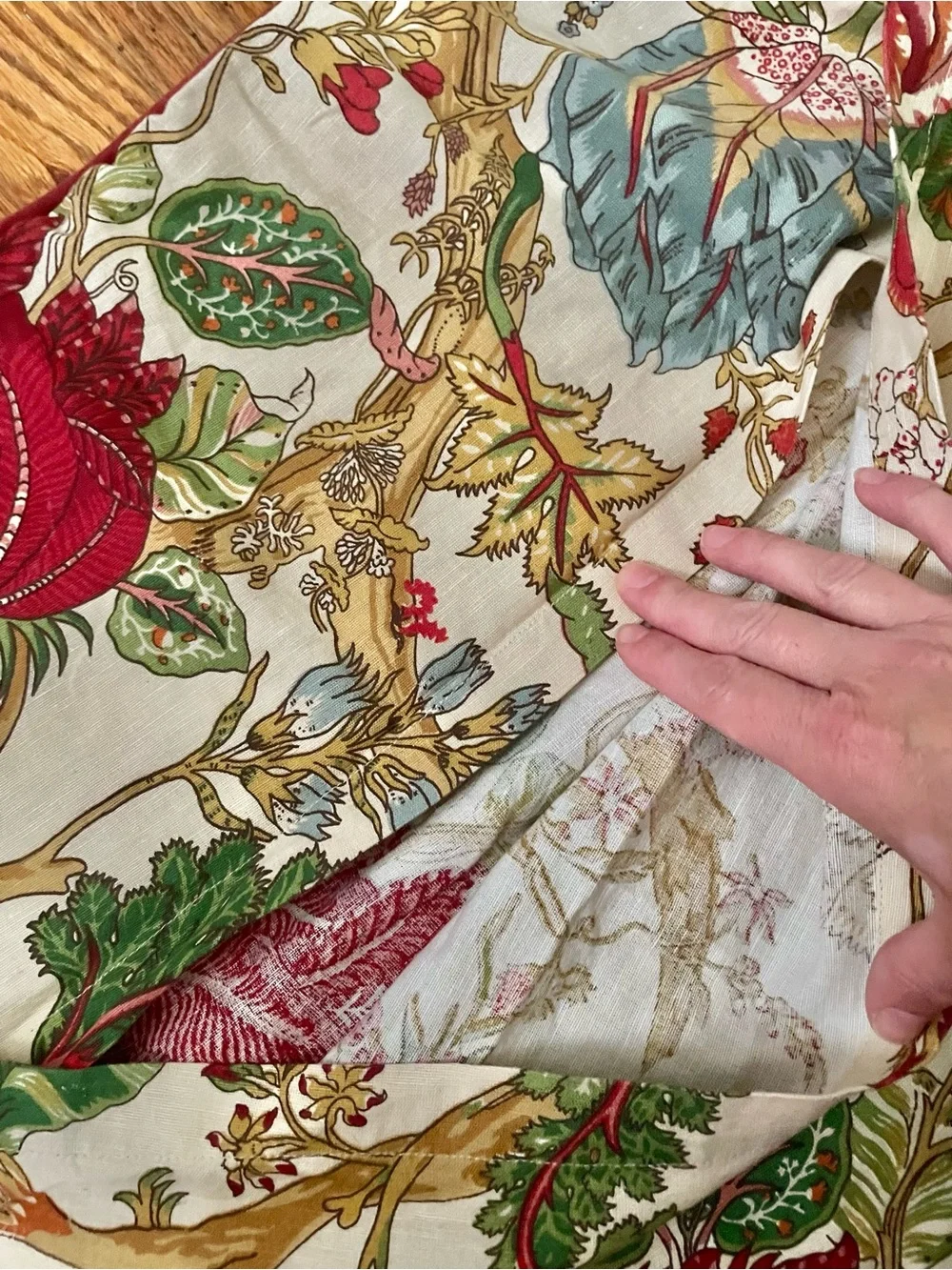 Pottery Barn Wells Palamore Botanical Print Cotton Linen Standard Pillow Shams